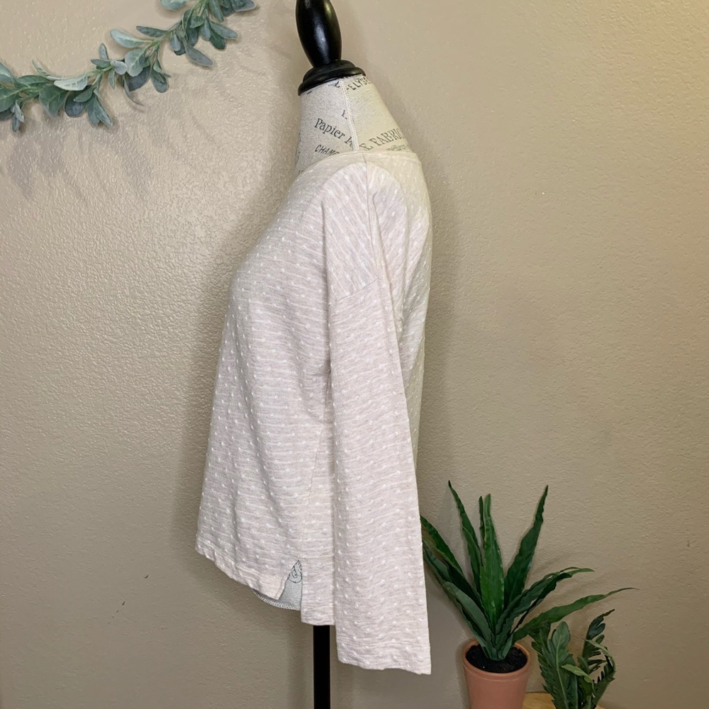 Lou & Grey ~ Cream And White Polka Dot Sweater - image 6